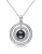 Concerto 0.05TCW Diamond and Black Tahitian Pearl Circle Necklace - PEARL
