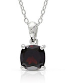 Concerto 1.25TCW Garnet and Sterling Silver Solitaire Necklace - GARNET