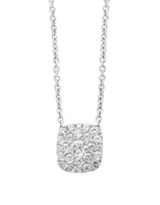 Effy 14K White Gold and 0.48 TCW Diamond Necklace - DIAMOND