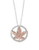 Effy 14K White Gold and Rose Gold Pendant Necklace with 0.31 TCW Diamonds - DIAMOND