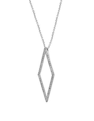 Effy 0.53 TCW Diamond 14K White Gold Pendant Necklace - DIAMOND