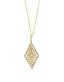 Effy 14K Yellow Gold and 0.62 TCW Diamond Chevron Pendant Necklace - DIAMOND