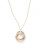 Fine Jewellery 14Kt Gold Tri Colour Interlocked Ring Necklace - TRI COLOUR