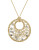 Fine Jewellery 14k Two-Tone Gold Beaded Medallion Necklace - GOLD