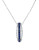 Effy 14K White Gold Sapphire Pendant Necklace with 0.12 TCW Diamonds - SAPPHIRE