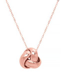 Fine Jewellery 14K Rose Gold Knot Pendant Necklace - ROSE GOLD
