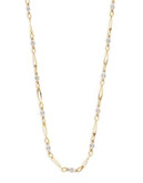 Fine Jewellery 14K Yellow Gold Mixed Link Necklace - CUBIC ZIRCONIA