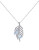 Concerto Sterling Silver with 0.16 TCW Diamond and Blue Topaz Leaf Necklace - TOPAZ