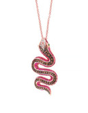 Effy 14 Karat Rose Gold Serpent Pendant Necklace - MULTI