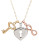 Fine Jewellery 14Kt Key Charm Necklace - TRI COLOUR
