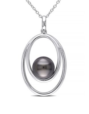 Concerto Black Tahitian Pearl Sterling Silver Echo Necklace - PEARL