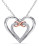 Concerto Diamond Two-Tone Infinity Double Heart Necklace - DIAMOND