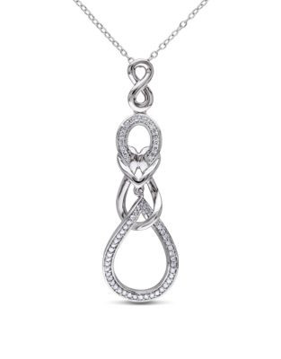 Concerto Diamond and Sterling Silver Infinity Knot Necklace - DIAMOND