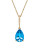 Town & Country 14K Yellow Gold Pendant Necklace with Blue Topaz and .027 Total Carat Weight Diamonds - BLUE TOPAZ