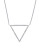Effy 0.24 TCW Diamond 14K White Gold Triangle Pendant Necklace - DIAMOND
