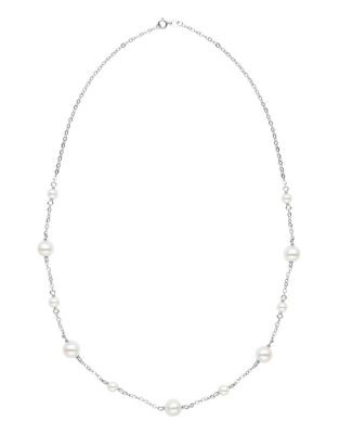 Honora Style 5MM-8.5MM Potato Pearl and 14K White Gold Necklace - WHITE GOLD