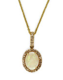 Effy 14K Yellow Gold Diamond And Opal Pendant - NATURAL