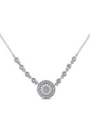 Concerto .16 CT Diamond and Sterling Silver Locket Necklace - DIAMOND