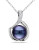 Concerto Sterling Silver Black Freshwater Pearl and 0.06 TCW Diamond Necklace - BLACK
