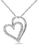 Concerto Diamond Double Heart Necklace - DIAMOND