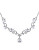Concerto White Pearl 0.1 tcw Diamond and Sterling Silver Floral Necklace - WHITE
