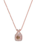Effy 14K Rose Gold Espresso Diamond Pendant Necklace - DIAMOND