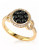 Effy 14k Yellow Gold Diamond Black Diamond Ring - DIAMOND - 7
