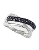 Effy 14K White Gold White And Black 0.59ct Diamond Ring - DIAMOND - 7