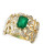 Effy 14K Yellow Gold Diamond And Emerald Ring - DIAMOND/EMERALD - 7