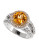 Effy Sterling Silver and 18k Gold Citrine and Diamond Ring - CITRINE - 7
