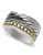 Effy 18k Yellow Gold and Silver Diamond and Black Diamond Ring - DIAMOND - 7