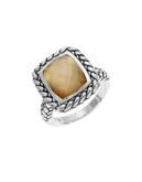 Fine Jewellery Quartz Doublet Sterling Silver Ring - BROWN - 7