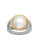 Fine Jewellery 14K Gold and Sterling Silver Pearl Ring - WHITE - 7