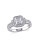 Concerto .33 CT Princess and Round Diamonds TW 14k White Gold Fashion Ring - DIAMOND - 6