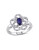 Concerto .167 CT Diamond TW And .625 CT TGW Sapphire 14k White Gold Fashion Ring - BLUE - 9