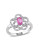 Concerto .167 CT Diamond TW And .625 TGW Pink Sapphire 14k White Gold Fashion Ring - PINK - 5