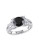 Concerto 2.625 CT Black and White Diamond TW 14k White Gold Fashion Ring - BLACK - 6