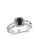 Concerto 1.2 CT Black and White Diamond TW 14k White Gold Fashion Ring - BLACK - 9