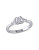 Concerto .75 CT Trillion and Emerald Diamonds TW 14k White Gold Fashion Ring - DIAMOND - 5