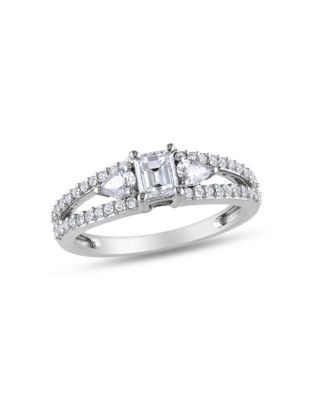 Concerto 1 CT Multi-shape Diamonds TW 14k White Gold Fashion Ring - DIAMOND - 8