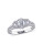 Concerto 1 CT Oval and Round Diamonds TW 14k White Gold Fashion Ring - DIAMOND - 7