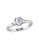 Concerto .75 CT Oval and Trillion Diamonds TW 14k White Gold Fashion Ring - DIAMOND - 8