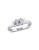 Concerto 1 CT Emerald and Trapezoid Diamonds TW 14k White Gold Fashion Ring - DIAMOND - 7