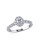 Concerto 1 CT Oval and Round Diamonds TW 14k White Gold Fashion Ring - DIAMOND - 8