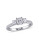 Concerto 1 CT Radiant and Round Diamonds TW 14k White Gold Fashion Ring - DIAMOND - 7