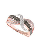 Effy 14K White and Rose Gold Espresso Diamond Ring - DIAMOND - 7