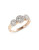Fine Jewellery Rose Gold Circles Ring - CUBIC ZIRCONIA - 7