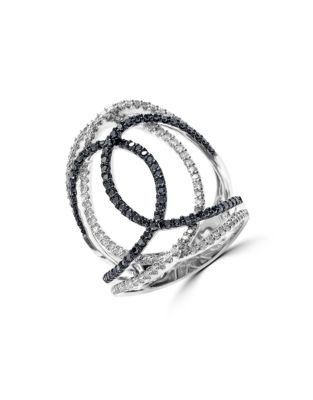 Effy 14K White Gold Mixed Diamond Ring - WHITE GOLD - 7