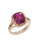 Effy 14K Rose Gold Rhodolite and Diamond Halo Ring - RHODOLITE - 7