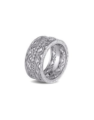 Concerto 0.167TCW Diamond Sterling Silver Fashion Ring - DIAMOND - 9